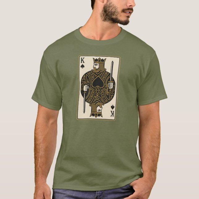 T-shirt Roi de pique — Regal Black & Gold (Devant)
