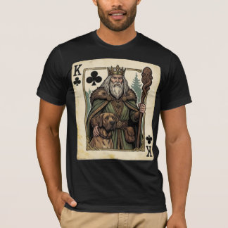 T-shirt Roi de Trèfle Vintage – Roi de la Forêt avec Chien