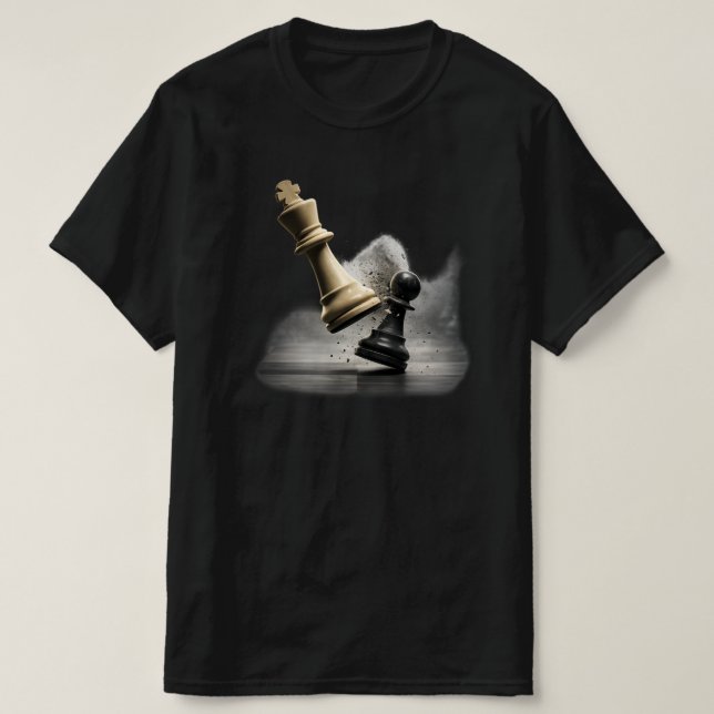 T-shirt Roi d'échecs stratégique graphique (Design devant)