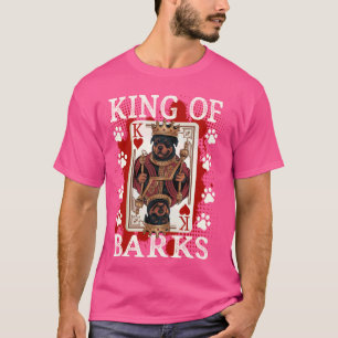 T-shirt Roi des Barks et Roi des coeurs mignon chien Rottw