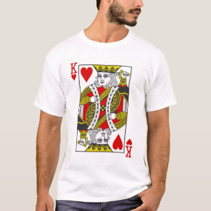 T-shirt Roi des cartes de jeu de coeurs
