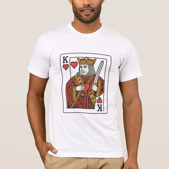T-shirt Roi des Coeurs — Regal Red & Gold (Devant)
