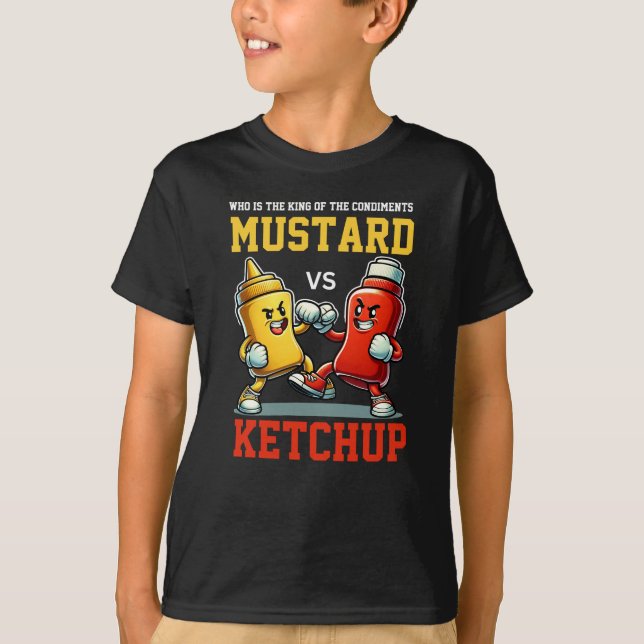 T-shirt Roi des condiments Mustard vs Ketchup Classic (Devant)