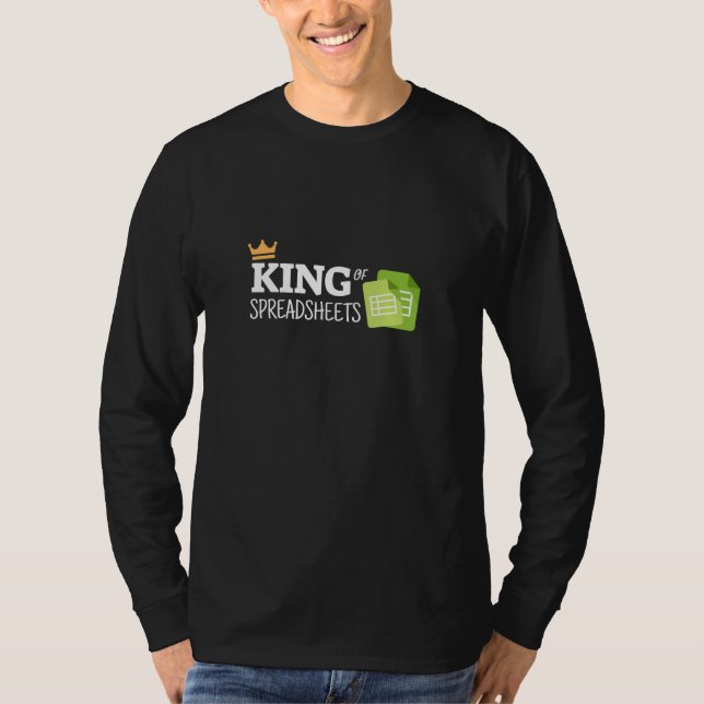 T-shirt roi des feuilles de calcul (Devant)