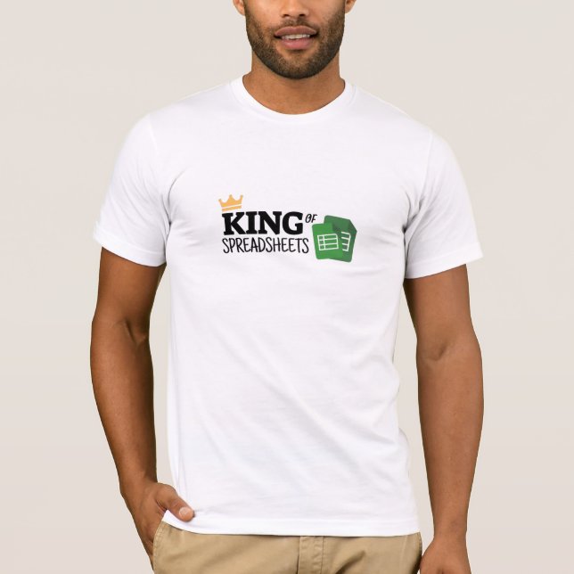 T-shirt roi des feuilles de calcul (Devant)
