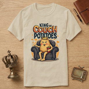 T-shirt Roi des Patates de Canapé Dessin de Pomme de Terre