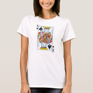 T-shirt Roi des pelles affligées/du style vintage