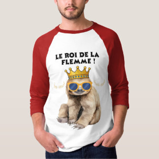 T-shirt roi des Singe Paresseux avec Lunettes de Soleil