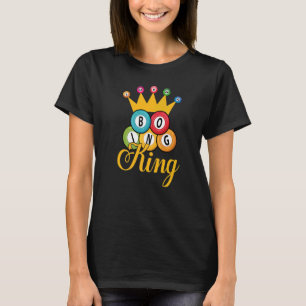 T-shirt Roi du Bingo Hommes Garçons Jeu Chanceux Joueurs
