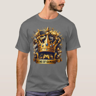 T-shirt Roi du design de couronne de trône royal de jeu