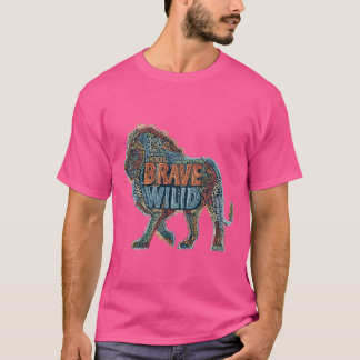 T-shirt Roi du Far - Typographie du lion coloré Hommes