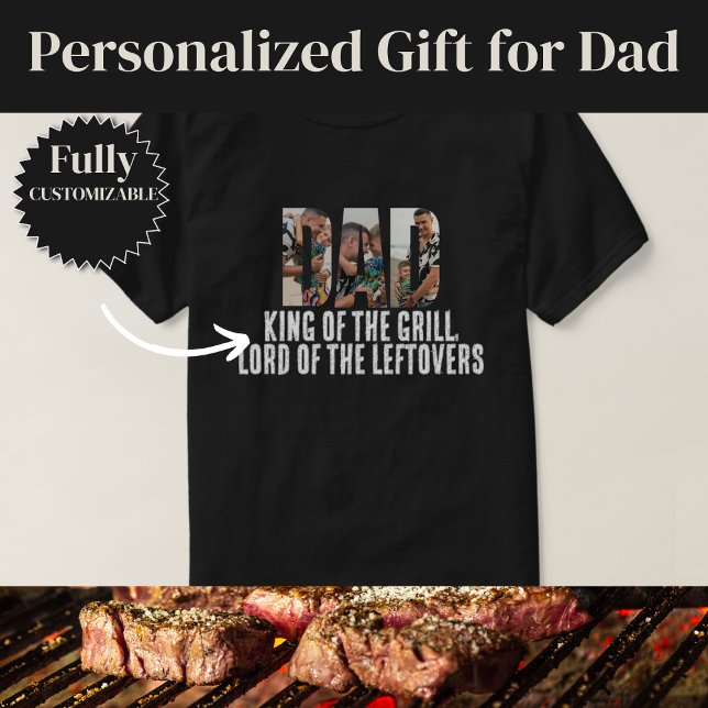 T-shirt Roi du Grill Papa Drôle (King of the Grill Funny Dad T-Shirt)