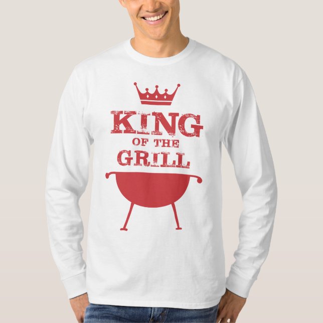 T-shirt Roi Du Grill, Rouge (Devant)
