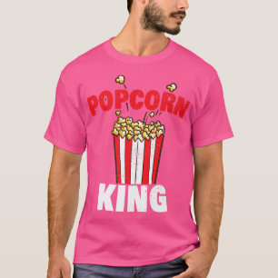 T-shirt Roi du pop-corn pour hommes Amateur de cinéma Nuit