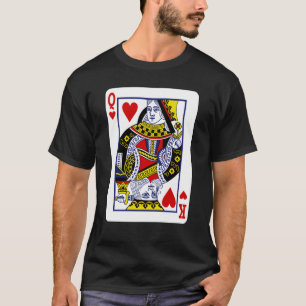 T-shirt Roi et Reine mixtes - Deux cartes de jeu en tourbe