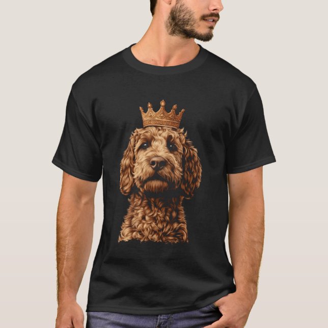 T-shirt Roi Goldendoodle Couronne (Devant)