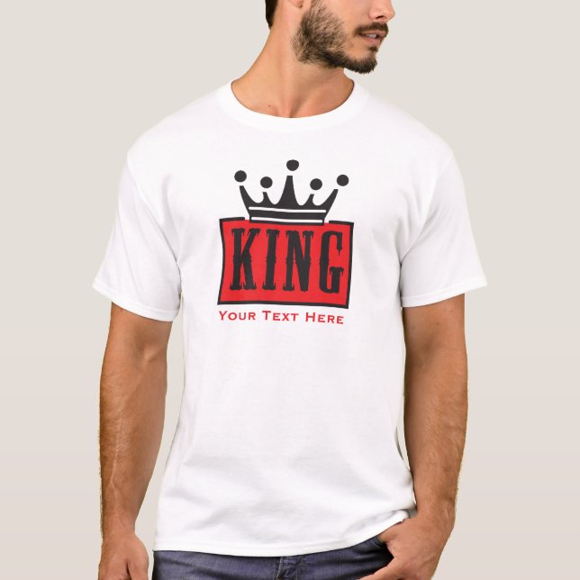 T-shirt Roi – Graphisme de couronne minimal (Devant)