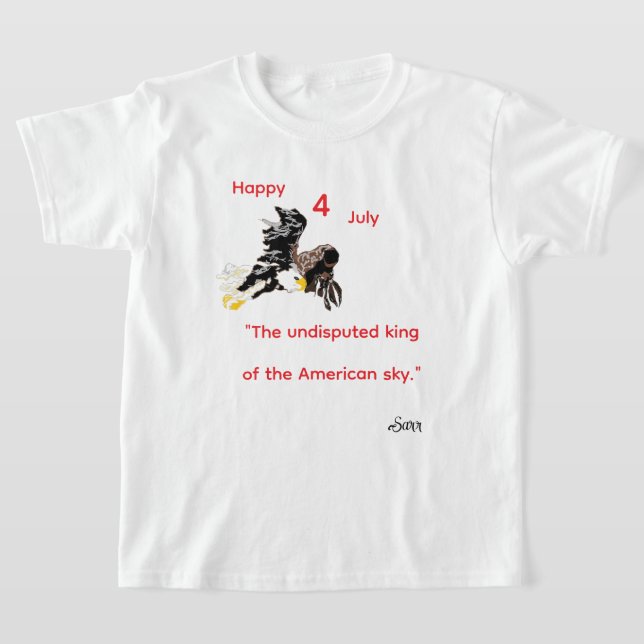 T-Shirt : Roi indiscuté, l'Aigle Chauve. (Poser)