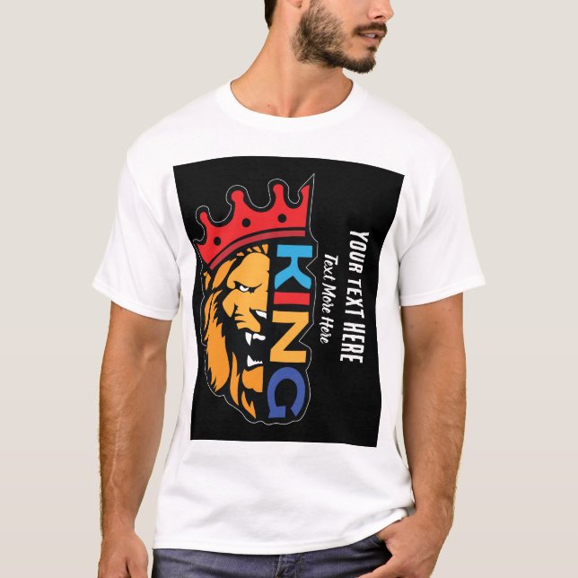 T-shirt Roi Lion – Conception d'animal de pouvoir de force (Devant)