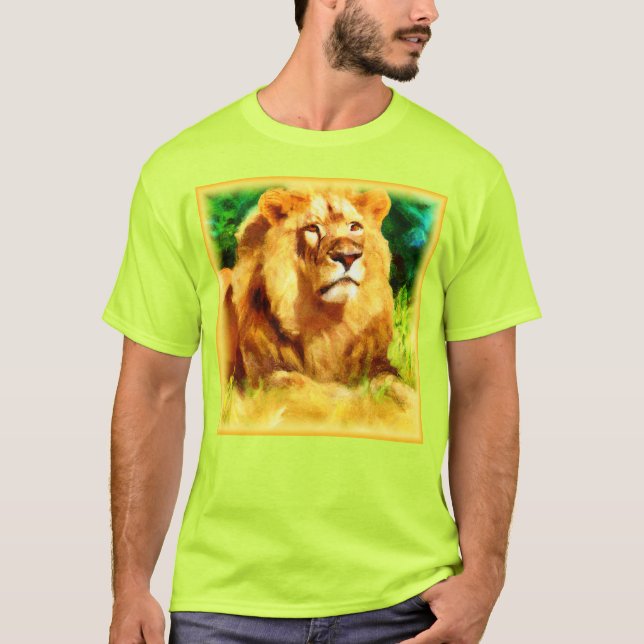 T-shirt Roi Lion Dans La Forêt. Commandez dès maintenant  (Devant)