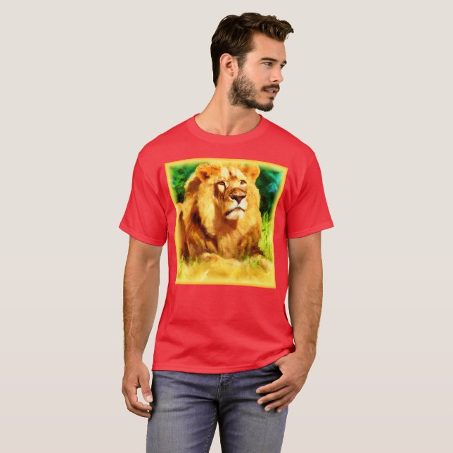 T-shirt Roi Lion Dans La Forêt. Commandez dès maintenant  (Devant entier)