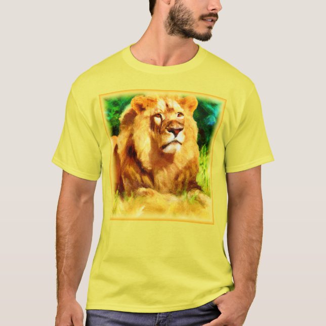 T-shirt Roi Lion Dans La Forêt. Commandez dès maintenant  (Devant)