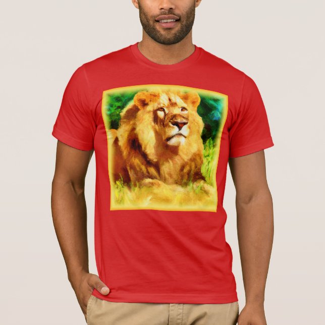 T-shirt Roi Lion Dans La Forêt. Commandez dès maintenant  (Devant)