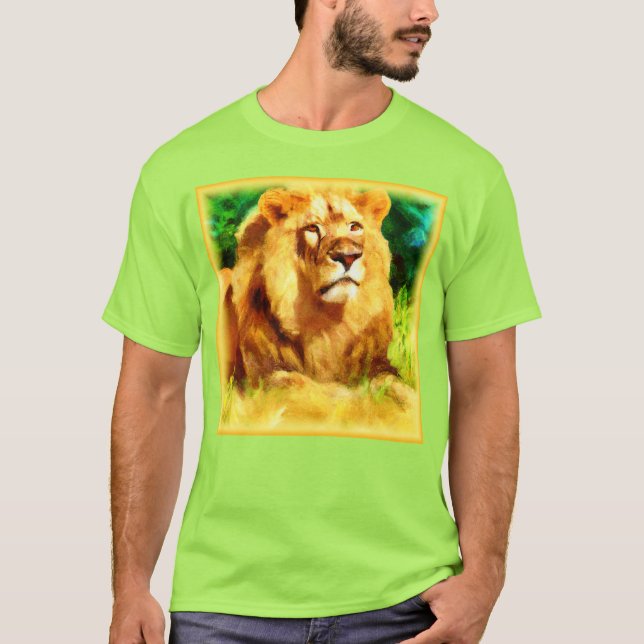 T-shirt Roi Lion Dans La Forêt. Commandez dès maintenant  (Devant)