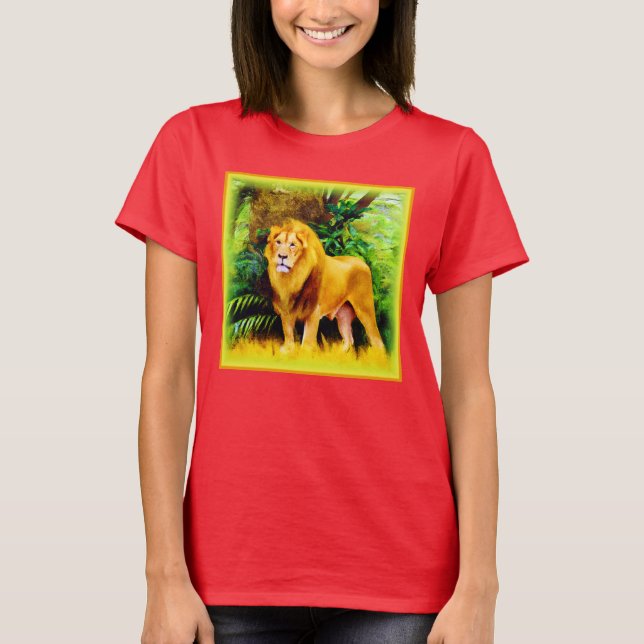 T-shirt Roi Lion Dans La Jungle. Commandez dès maintenant  (Devant)