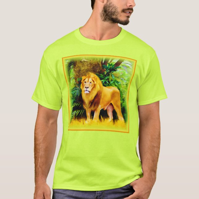 T-shirt Roi Lion Dans La Jungle. Commandez dès maintenant  (Devant)
