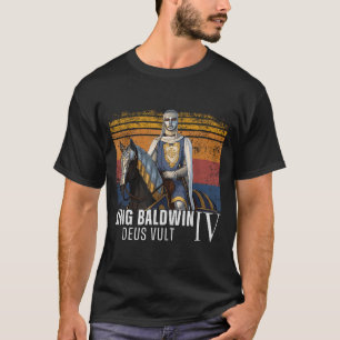 T-shirt Roi masque d'argent Baldwin Iv Masque doré Médiéva