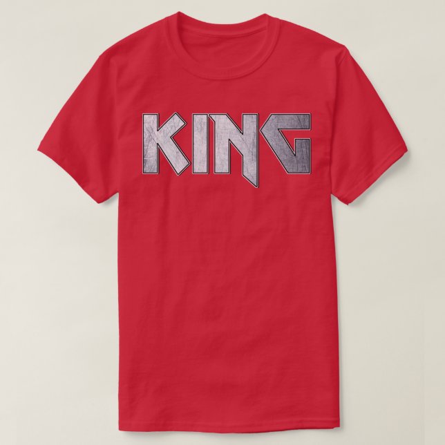 T-shirt Roi métallique lourd (Design devant)
