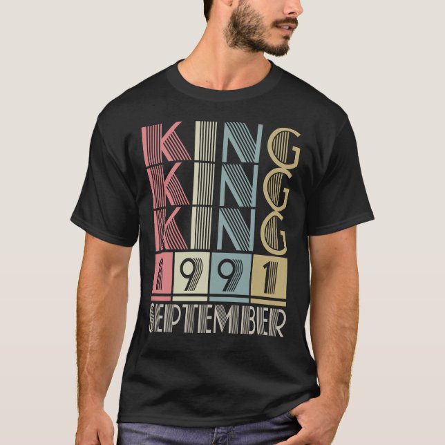 T-shirt Roi né en SEPTEMBRE 1991 (Devant)