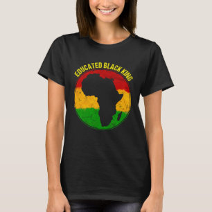 T-shirt Roi Noir Éduqué Mois de l'Histoire des Noirs Afriq
