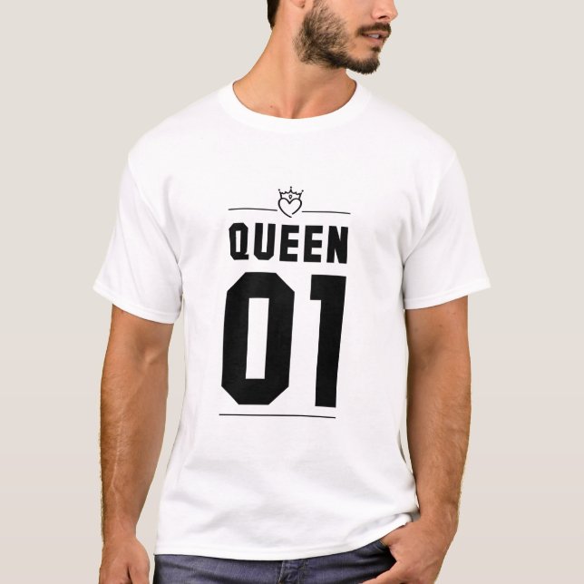 T-shirt Roi noir et reine 01 (Devant)