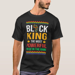 T-shirt Roi Noir La Pièce La Plus Puissante Du Jeu