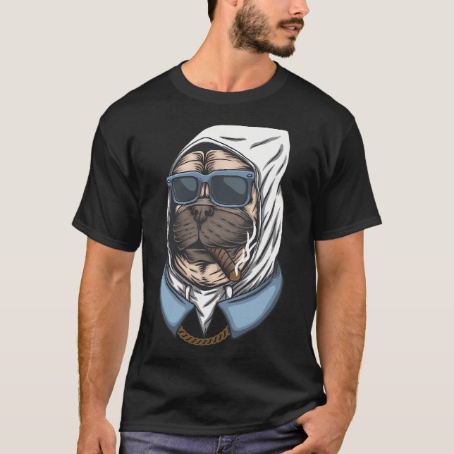 T-shirt roi pug (Devant)