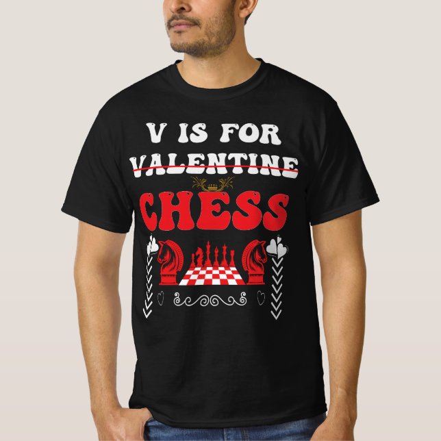 T-shirt Roi/Reine des Coeurs : Checkmate Your Way to Love (Devant)