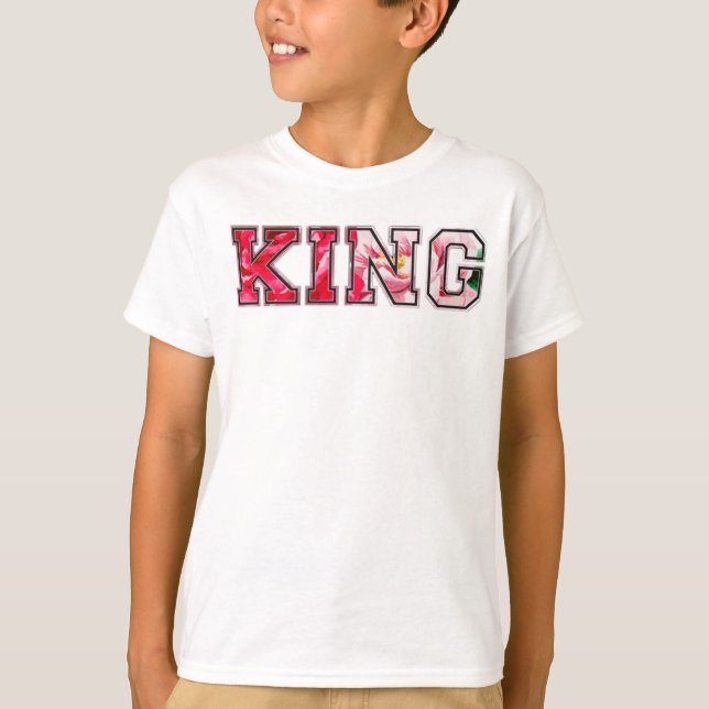 T-shirt Roi texte lettrage style graffiti (Devant)