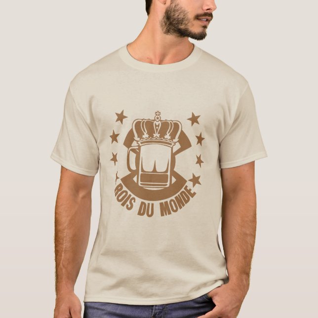 T-shirt rois du monde biere couronne alcool humour (Devant)