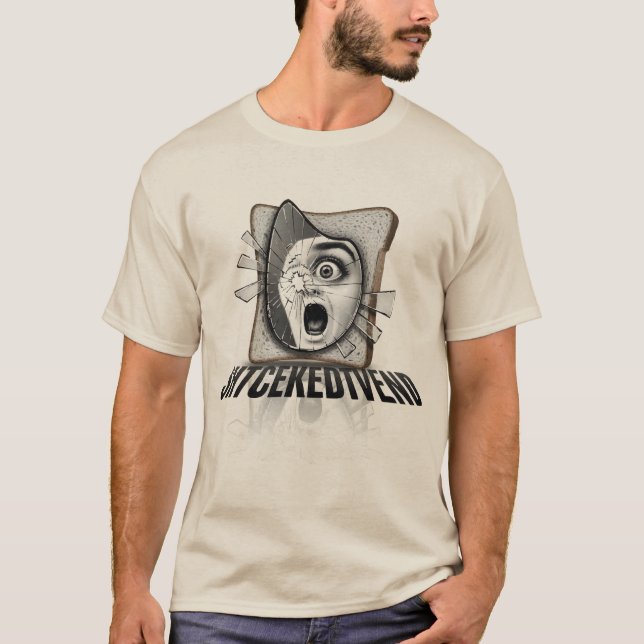 T-shirt roken Mirror Toast Horror Illustration (Devant)
