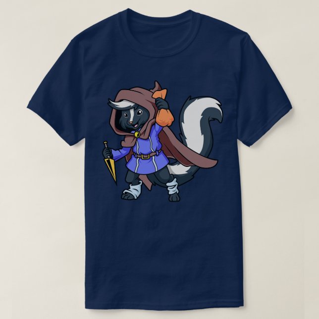 T-shirt Roleplay Caractère Voleur Rogue Skunk (Design devant)