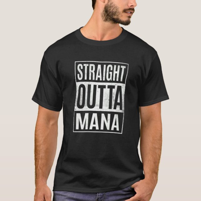 T-shirt Roleplay de la tablette Rpg Magic Outta Mana (Devant)