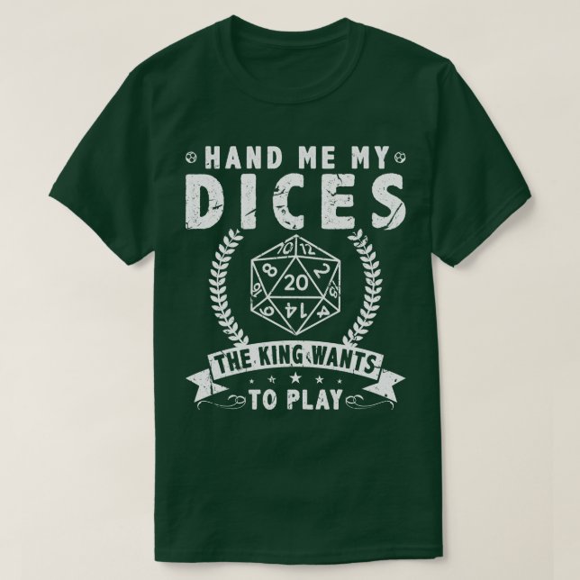 T-shirt Roleplay RPG D20 Dice Tabletop 1 (Design devant)
