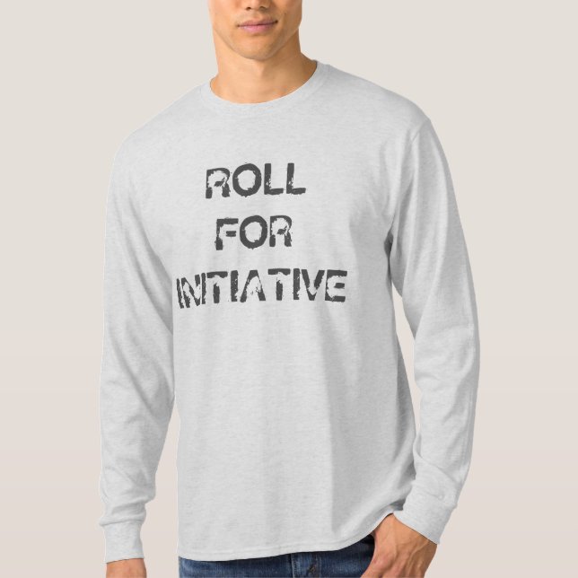 T-shirt Roll for Initiative Dungeons Dragons (Devant)