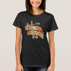 T-shirt Roll For Initiative Imaginaire Gaming RPG
