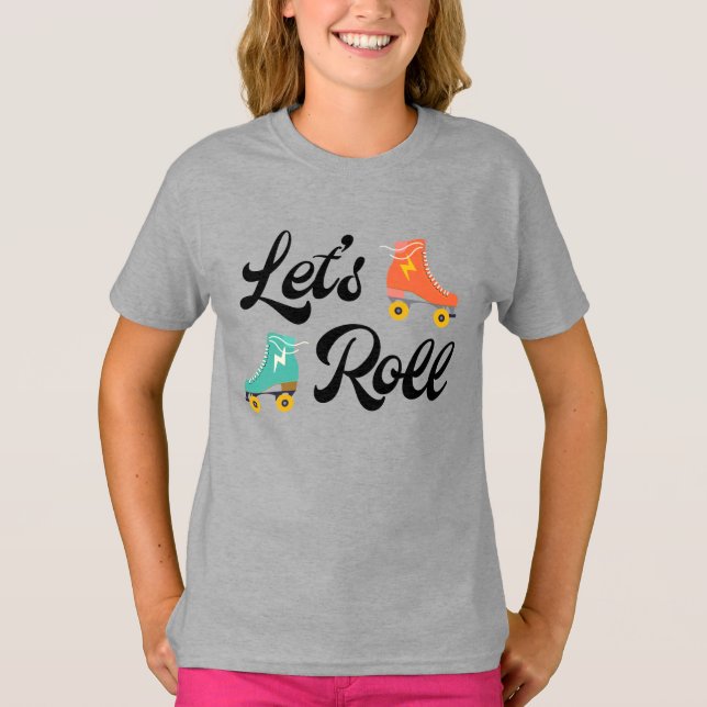 T-shirt Roll Roller Skate Birthday Shirt (Devant)