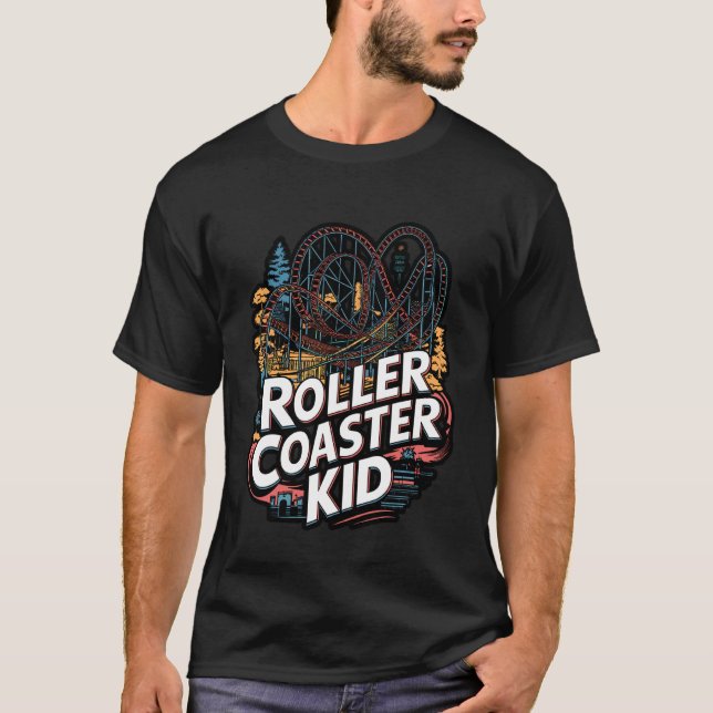T-shirt Roller Coaster Kid Definition Quote (Devant)