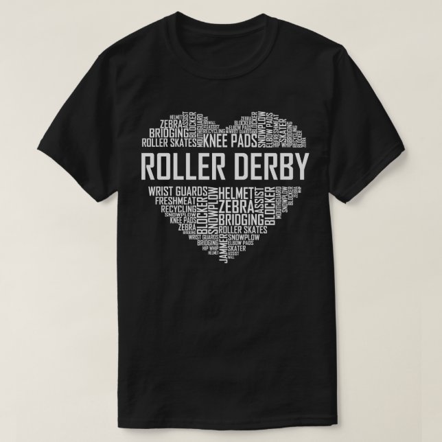 T-shirt Roller Derby Heart (Design devant)