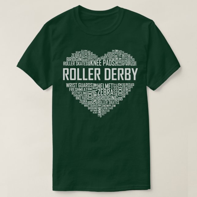 T-shirt Roller Derby Heart (Design devant)